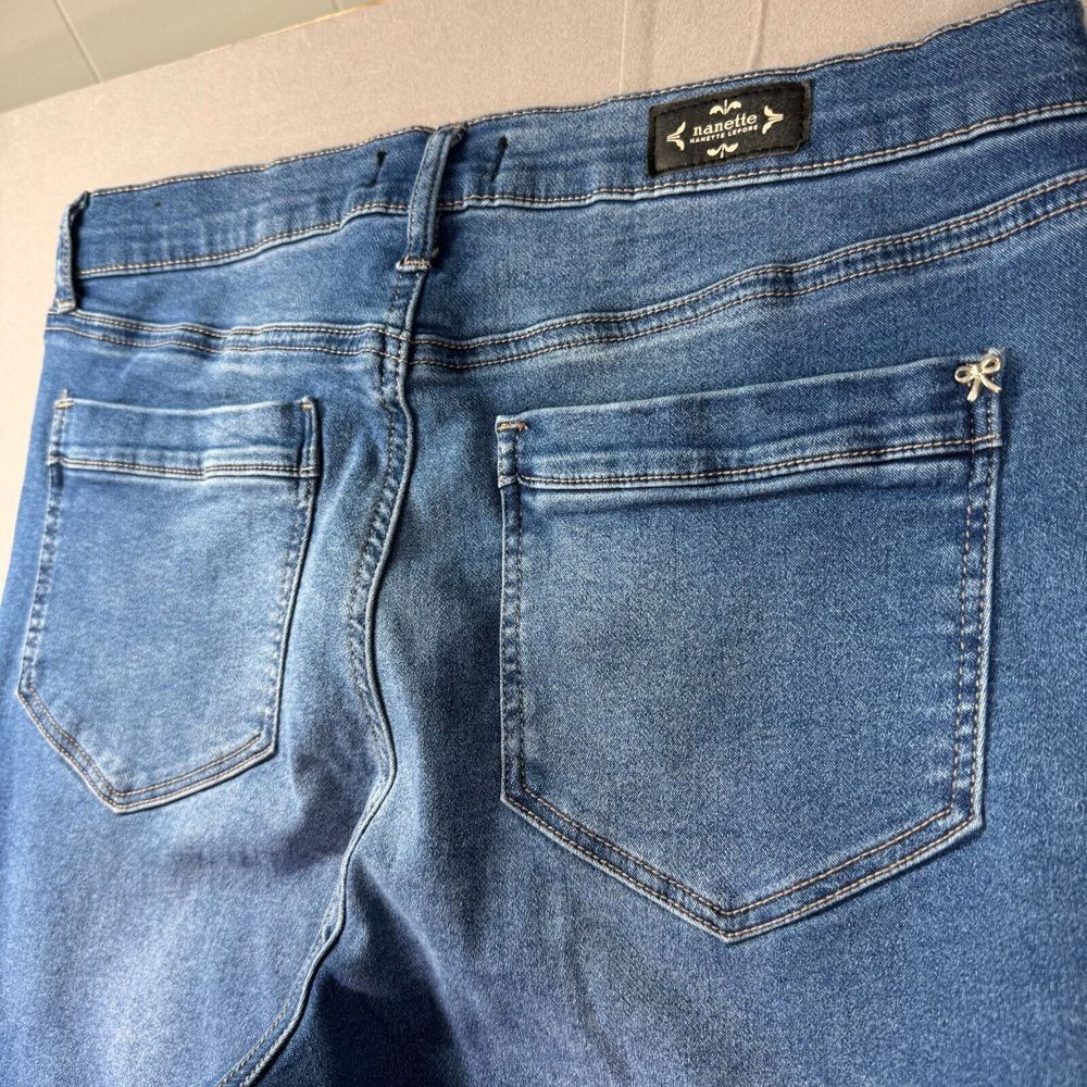 Nanette Lepore Jeans Womens 12 Belle High Rise Skinny Denim Ankle Patch Pockets - Picture 7 of 11